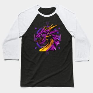 Horned Purple Dragon Baseball T-Shirt